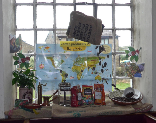 Windows at Edenfield Parish Church? showing Food from the World during? the Rossendale Art Trail
06-Religion-01-Church Buildings-004-Church of England -  Edenfield Parish Church
Keywords: 2019