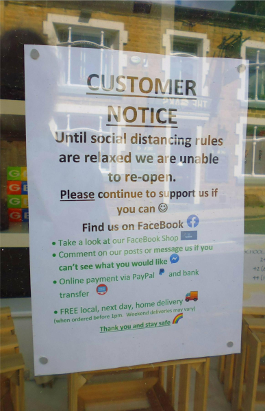 Lockdown sign on a shop, Bridge Street
17-Buildings and the Urban Environment-05-Street Scenes-003-Bridge Street
Keywords: 2020