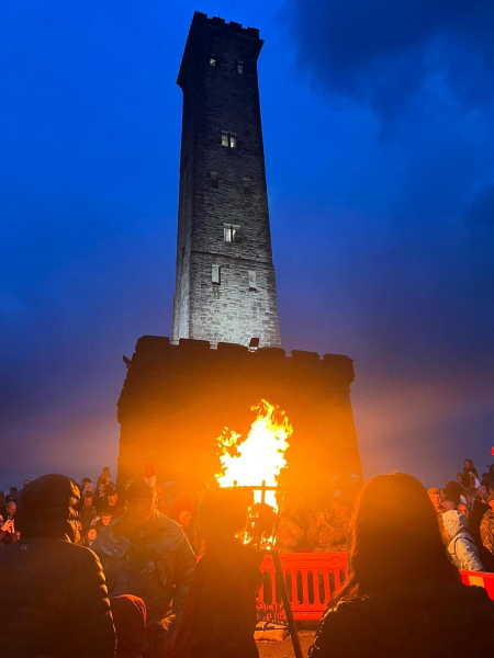 Queen Elizabeth II Platinum Jubilee Celebrations on Holcombe Hill lighting a beacon 
18-Agriculture and the Natural Environment-03-Topography and Landscapes-001-Holcombe Hill
Keywords: 2022