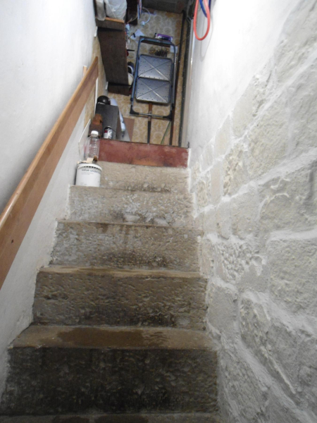 Mopping out Great-grandad's cellar after flood 12 BRW 
09-People and Family-02-People-000-General
Keywords: 2023