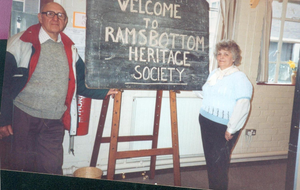 Fred Entwistle (d.1995) and Betty Howarth at Ramsbottom Heritage Centre
01 - Ramsbottom Heritage Society - 01 - Activities
Keywords: Bury-Archive