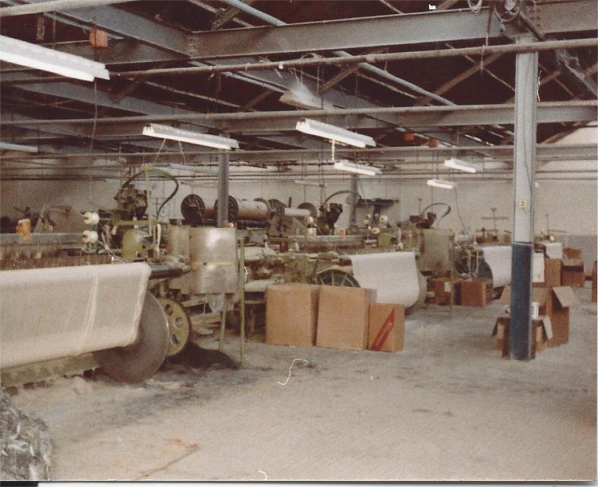 George Ramsbottom's Mill (Towel weaving) - Inside photo showing Webb interlinings.  