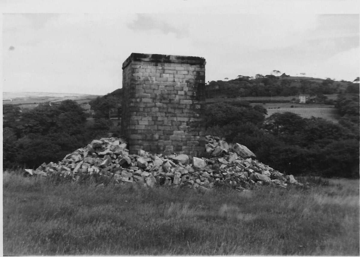 Nuttall Chimney after it was lowered - catalogued at Bury Archives as RHS/21/1/2/8 
02 - Industry - 01 - Mills
Keywords: Bury-Archive