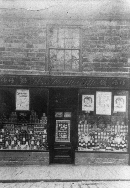 Grocery shop, [Haworth?]  44 Bridge St Rams, no date
03 - Shops, Restaurants & Hotels - 02 - Individual shops
Keywords: Bury-Archive