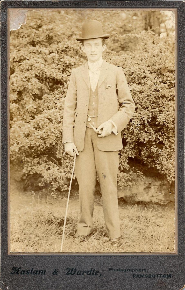 Walter Webster - Friend of John Wallis Hutchinson. Photographer: Haslam & Wardle, Ramsbottom
#N/A
Keywords: Bury-Archive