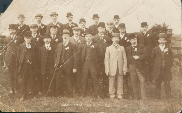 1890 Rose Queen Festival - group of men 
12 - Customs and Traditions - 02 - Local Events
Keywords: Bury-Archive