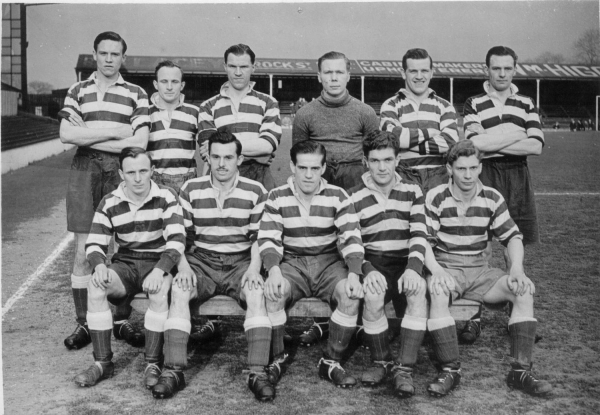 1948/1949 St Pauls Church [Rams] Football Team were ... ..finalists in Walter Spence Cup, first season. Pic taken at Gigg Lane football ground.
14 - Leisure - 02 - Sport and Games
Keywords: Bury-Archive