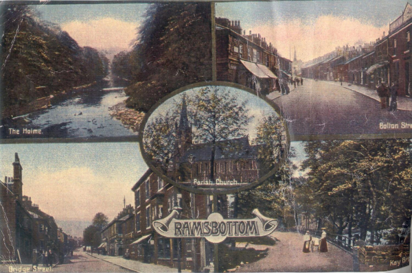 Early c20.  5 views of Ram.: The Holme, Parish Church, ,. Bolton Street, Bridge Street, Kay Brow.
14 - Leisure - 03 - Tourism
Keywords: Bury-Archive