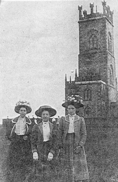 early c20.  Chapel choir from Bury visit Park Chapel Taken outside Grants Tower. 
08- History-01-Monuments-001-Grant's Tower
Keywords: 0