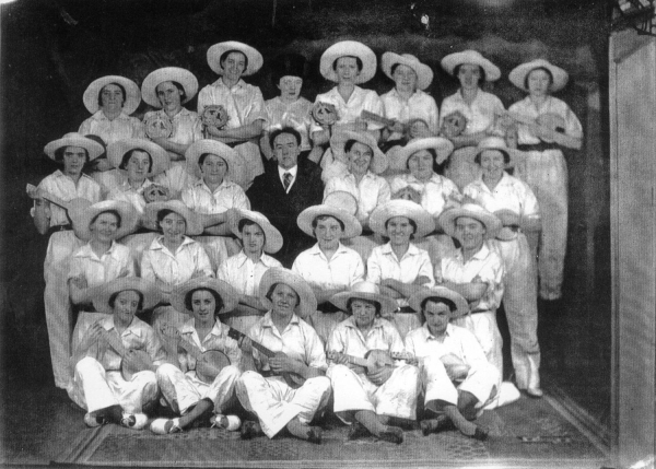 St Josephs Young Ladies show and director Joe Barrett 1930s H. Lonsdale 
14 - Leisure - 04 - Events
Keywords: Bury-Archive