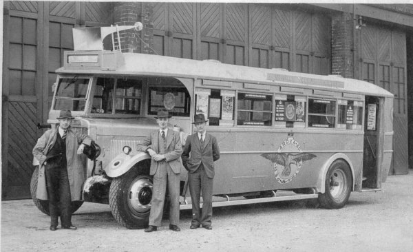 11 of of bus used in War Wings Week Ram WW2 26/4-3/5 1941 Bus used as selling point. Single man on pics is Mr. Holt leader of Ram council.  WWW 26/4 - 3/5 1941
15 - War - 02 - World War 2
Keywords: Bury-Archive