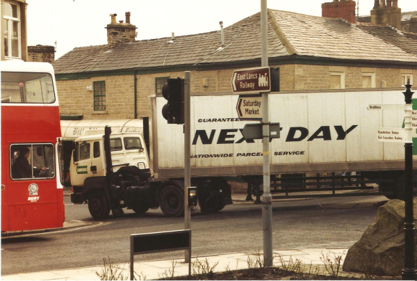 Road congestion traffic in Rams -heavy goods buses parking 14 photographs excellent quality probably 1980 
16 - Transport - 01 - Car and Roads
Keywords: Bury-Archive