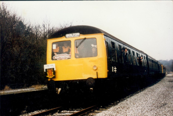 1960s. Last train from Stubbins and Stubbins railway Station -  now dismantled  
16 - Transport - 03 - Trains and Railways
Keywords: Bury-Archive