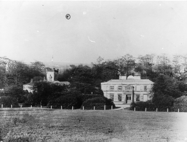 Nuttall Hall (n.d.] with view of Tower Farm 
17 - Buildings and the Urban Environment - 04 - Pre-20th century Large Houses and Mansions
Keywords: Bury-Archive