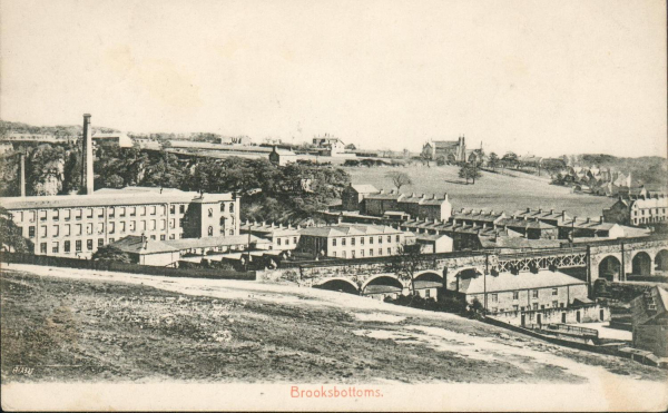 Panoramic view of Summerseat, p/c postmarked Ram 8/7/1908 Shows Brooksbottom Mill in centre 
17 - Buildings and the Urban Environment - 05 - Street Scenes
Keywords: Bury-Archive