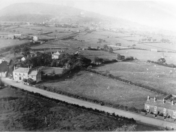 p384 a 1930s? Aerial pic across Brandlehome Rd towards Greenmount ..& Holcombe Brook. Bury/Holcombe railway to L. Lumb Carr Rd Centre bg, Longsight Rd. R. bg. 
18 - Agriculture and the Natural Environment - 03 - Topography
Keywords: Bury-Archive