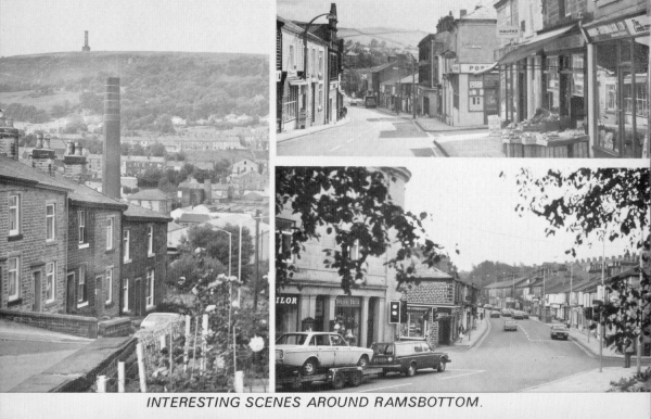 Shows 3 views of Ramsbottom  1 postcard
17 - Buildings and the Urban Environment - 05 - Street Scenes
Keywords: Bury-Archive