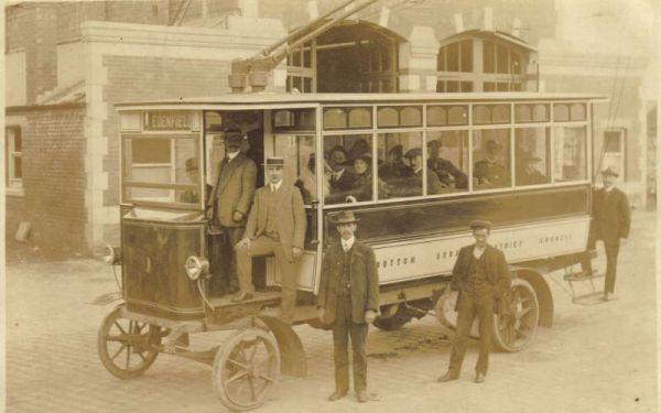 Fleet No: 1- Registration No:  - Chassis: Railless Electric Traction - Chassis No: not known - Body:Milnes Voss - Seating: B28R - Introduced:  1913 - Withdrawn: 1913 - Location: Ramsbottom Bus Depot - Comments: ? Other Info: (RHS Archive Ref: 1539)
16-Transport-02-Trams and Buses-000-General
Keywords: 0