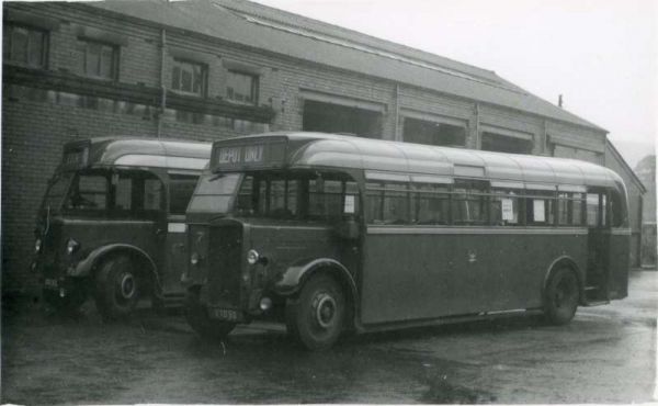 Fleet No: 7- Registration No: ETD 53 - Chassis: Leyland TS8 - Chassis No: 303375 - Body:Roe - Seating: B36R - Introduced:  B36R - Withdrawn: 1939 - Location: Ramsbottom Bus Depot (alongside No. 16, GTC 975) - Comments: 1960 Other Info: 
16-Transport-02-Trams and Buses-000-General
Keywords: 0