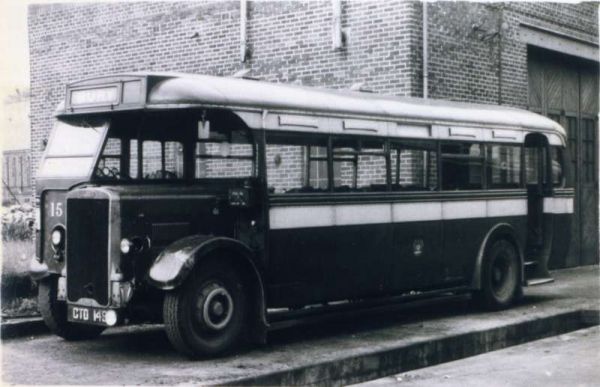 Fleet No: 15- Registration No: CTD 149 - Chassis: Leyland TS8 - Chassis No: 14751 - Body:Roe - Seating: B36R - Introduced:  B36R - Withdrawn: 1937 - Location: Ramsbottom Bus Depot - Comments: 1958 Other Info: 
16-Transport-02-Trams and Buses-000-General
Keywords: 0