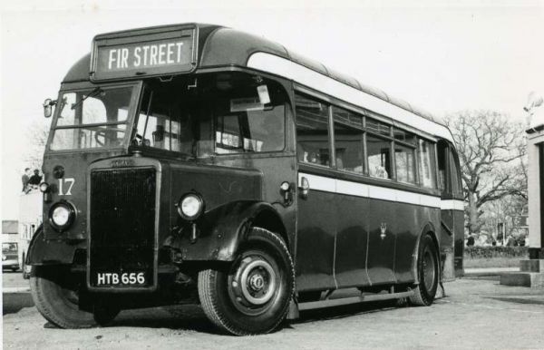 Fleet No: 17- Registration No: HTB 656 - Chassis: Leyland PS1 - Chassis No: 462440 - Body:Roe - Seating: B35R - Introduced:  B35R - Withdrawn: 1947 - Location:  - Comments: 1968 Other Info: 
16-Transport-02-Trams and Buses-000-General
Keywords: 0