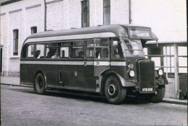 Fleet No: 19- Registration No: HTB 658 - Chassis: Leyland PS1 - Chassis No: 462769 - Body:Roe - Seating: B35R - Introduced:  B35R - Withdrawn: 1947 - Location: Rawtenstall - Comments: 1962 Other Info: 
16-Transport-02-Trams and Buses-000-General
Keywords: 0