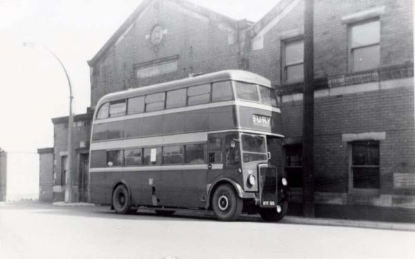 Fleet No: 20- Registration No: HTF 815 - Chassis: Leyand PD2/1 - Chassis No: 472362 - Body:Leyland - Seating: H30/26R - Introduced:  H30/26R - Withdrawn: 1947 - Location: Ramsbottom Bus Depot - Comments: 1965 Other Info: 
16-Transport-02-Trams and Buses-000-General
Keywords: 0