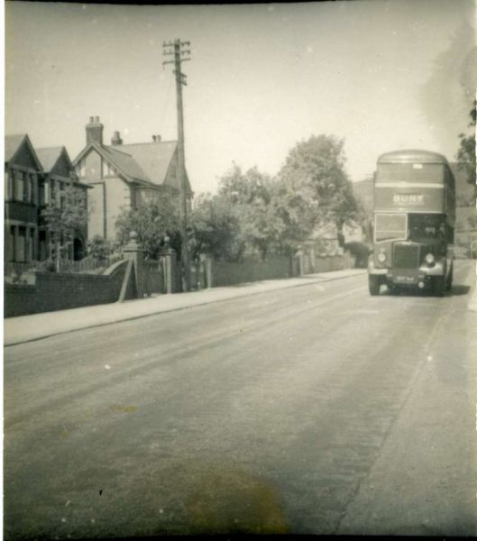 Fleet No: 21- Registration No: HTF 816 - Chassis: Leyand PD2/1 - Chassis No: 472579 - Body:Leyland - Seating: H30/26R - Introduced:  H30/26R - Withdrawn: 1947 - Location: Longsight Road, Ramsbottom - Comments: 1969 Other Info: (RHS Archive Ref: 1545 - 1 o
16-Transport-02-Trams and Buses-000-General
Keywords: 0