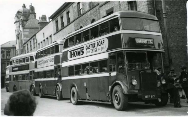 Fleet No: 22- Registration No: HTF 817 - Chassis: Leyand PD2/1 - Chassis No: 472577 - Body:Leyland - Seating: H30/26R - Introduced:  H30/26R - Withdrawn: 1947 - Location:  - Comments: 1968 Other Info: 
16-Transport-02-Trams and Buses-000-General
Keywords: 0