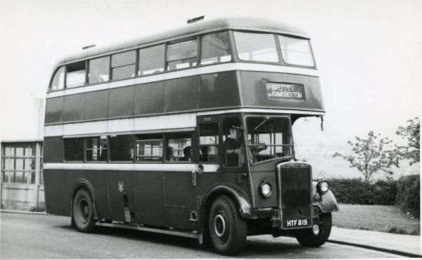 Fleet No: 24- Registration No: HTF 819 - Chassis: Leyand PD2/1 - Chassis No: 472581 - Body:Leyland - Seating: H30/26R - Introduced:  H30/26R - Withdrawn: 1947 - Location: Opposite Council Offices, Market Place, Ramsbottom - Comments: 1967 Other Info: 
16-Transport-02-Trams and Buses-000-General
Keywords: 0