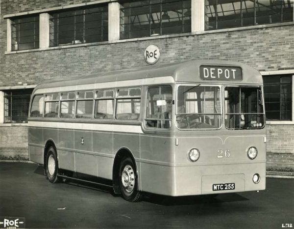 Fleet No: 26- Registration No: MTC 255 - Chassis: Leyland PSU1/13 - Chassis No: 501199 - Body:Roe - Seating: B44F - Introduced:  B44F - Withdrawn: 1950 - Location: Roe Bodywork Factory, Leeds - Comments: 1962 Other Info: (RHS Archive Ref: 1533 - 1 of 3)
16-Transport-02-Trams and Buses-000-General
Keywords: 0