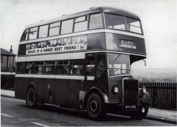 Fleet No: 29- Registration No: MTC 998 - Chassis: Leyland PD2/1 - Chassis No: 505923 - Body:Leyland - Seating: H30/26R - Introduced:  H30/26R - Withdrawn: 1951 - Location: Longsight Road, Ramsbottom - Comments: To SELNEC on 01/11/69 Other Info: Ref. A** (
16-Transport-02-Trams and Buses-000-General
Keywords: 0