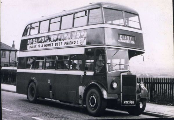 Fleet No: 29- Registration No: MTC 998 - Chassis: Leyland PD2/1 - Chassis No: 505923 - Body:Leyland - Seating: H30/26R - Introduced:  H30/26R - Withdrawn: 1951 - Location: Longsight Road, Ramsbottom - Comments: To SELNEC on 01/11/69 Other Info: 
16-Transport-02-Trams and Buses-000-General
Keywords: 0