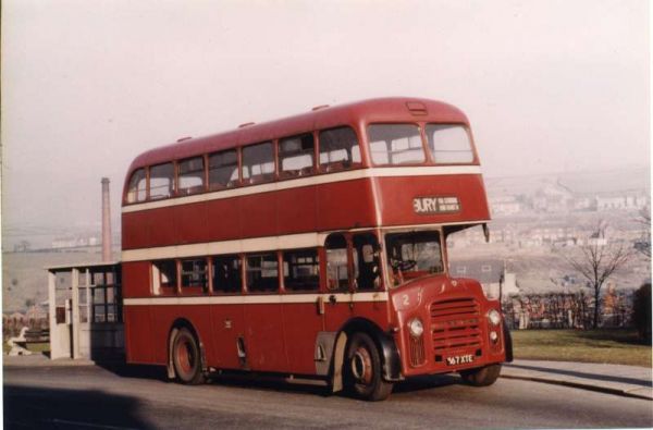 Fleet No: 2- Registration No: 367 XTE - Chassis: Leyland PD2/30 - Chassis No: 613435 - Body:East Lancs. - Seating: H35/28R - Introduced:  H35/28R - Withdrawn: 1962 - Location: Opposite Council Offices, Market Place, Ramsbottom - Comments: Withdrawn 1974 O
16-Transport-02-Trams and Buses-000-General
Keywords: 0