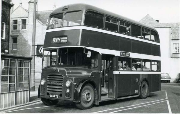 Fleet No: 3- Registration No: 9459 TE - Chassis: Leyland PD2A/30 - Chassis No: 623492 - Body:East Lancs. - Seating: H35/28F - Introduced:  H35/28F - Withdrawn: 1963 - Location: Rawtenstall Bus Station - Comments: Withdrawn 1976 Other Info: 
16-Transport-02-Trams and Buses-000-General
Keywords: 0