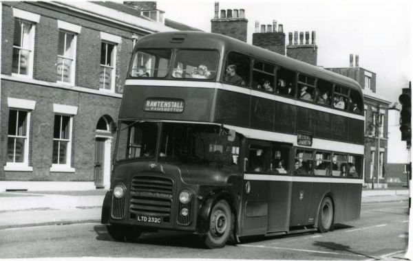 Fleet No: 4- Registration No: LTD 232C - Chassis: Leyland PD3A/1 - Chassis No: L24676 - Body:East Lancs. - Seating: H41/32F - Introduced:  H41/32F - Withdrawn: 1965 - Location: Manchester Road/Tenterden Street junction, Bury - Comments: Withdrawn 1978 Oth
16-Transport-02-Trams and Buses-000-General
Keywords: 0