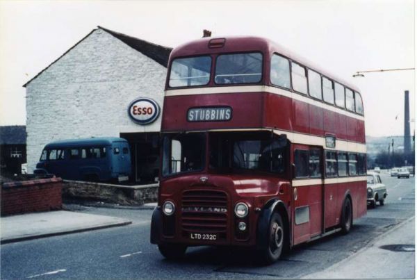 Fleet No: 4- Registration No: LTD 232C - Chassis: Leyland PD3A/1 - Chassis No: L24676 - Body:East Lancs. - Seating: H41/32F - Introduced:  H41/32F - Withdrawn: 1965 - Location: Brandlesholme Road, Bury - Comments: Withdrawn 1978 Other Info: 
16-Transport-02-Trams and Buses-000-General
Keywords: 0