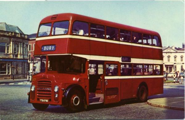 Fleet No: 6405- Registration No: TTB 879D - Chassis: unknown - Chassis No: unknown - Body:unknown - Seating: unknown - Introduced:  unknown - Withdrawn: unknown - Location: Rochdale Town Centre - Comments: unknown Other Info: (RHS Archive Ref: 1504)
16-Transport-02-Trams and Buses-000-General
Keywords: 0