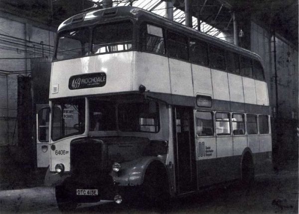 Fleet No: 6406- Registration No: DTC 415E - Chassis: unknown - Chassis No: unknown - Body:unknown - Seating: unknown - Introduced:  unknown - Withdrawn: unknown - Location: Bury Bus Depot? - Comments: unknown Other Info: Ref. A13
16-Transport-02-Trams and Buses-000-General
Keywords: 0