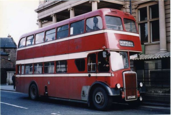 Fleet No: 7- Registration No: DTC 416E - Chassis: Leyland PD3/4 - Chassis No: 701220 - Body:East Lancs. - Seating: H41/32F - Introduced:  H41/32F - Withdrawn: 1967 - Location: Terminus, Moss Street, Bury - Comments: Withdrawn 1980 Other Info: 
16-Transport-02-Trams and Buses-000-General
Keywords: 0