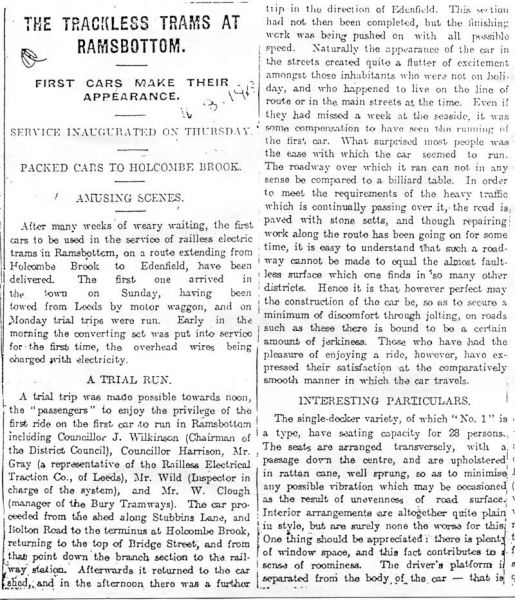 Contemporary Newspaper Report of Trackless Trams - 1 - 16 August 1913 
16-Transport-02-Trams and Buses-000-General
Keywords: 0