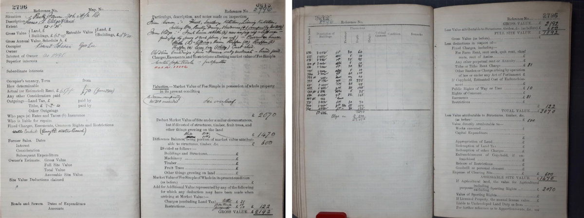 2796 -  Park Farm, 206 Manchester Rd 2796 -  Park Farm, 206 Manchester Rd, - Park Farm, 206, Mcr Rd, F[arm] Bldgs & Land, 52a 1r 38p , Occupier -  , Owner-, Gross Value - , Rateable Value - , Actual Rent - 
to be catalogued
Keywords: 1910