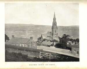 Holcombe Church and school', from 'Notes on Holcombe' by Rev H Dowsett pub 1901
06-Religion-01-Church Buildings-003-Church of England -  Emmanuel, Holcombe
Keywords: 1945