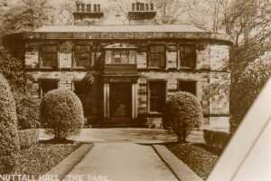 Nuttall Hall, probably before WW2,  demolished 1952 
17-Buildings and the Urban Environment-05-Street Scenes-018-Nuttall Hall Road Cottages
Keywords: 1945