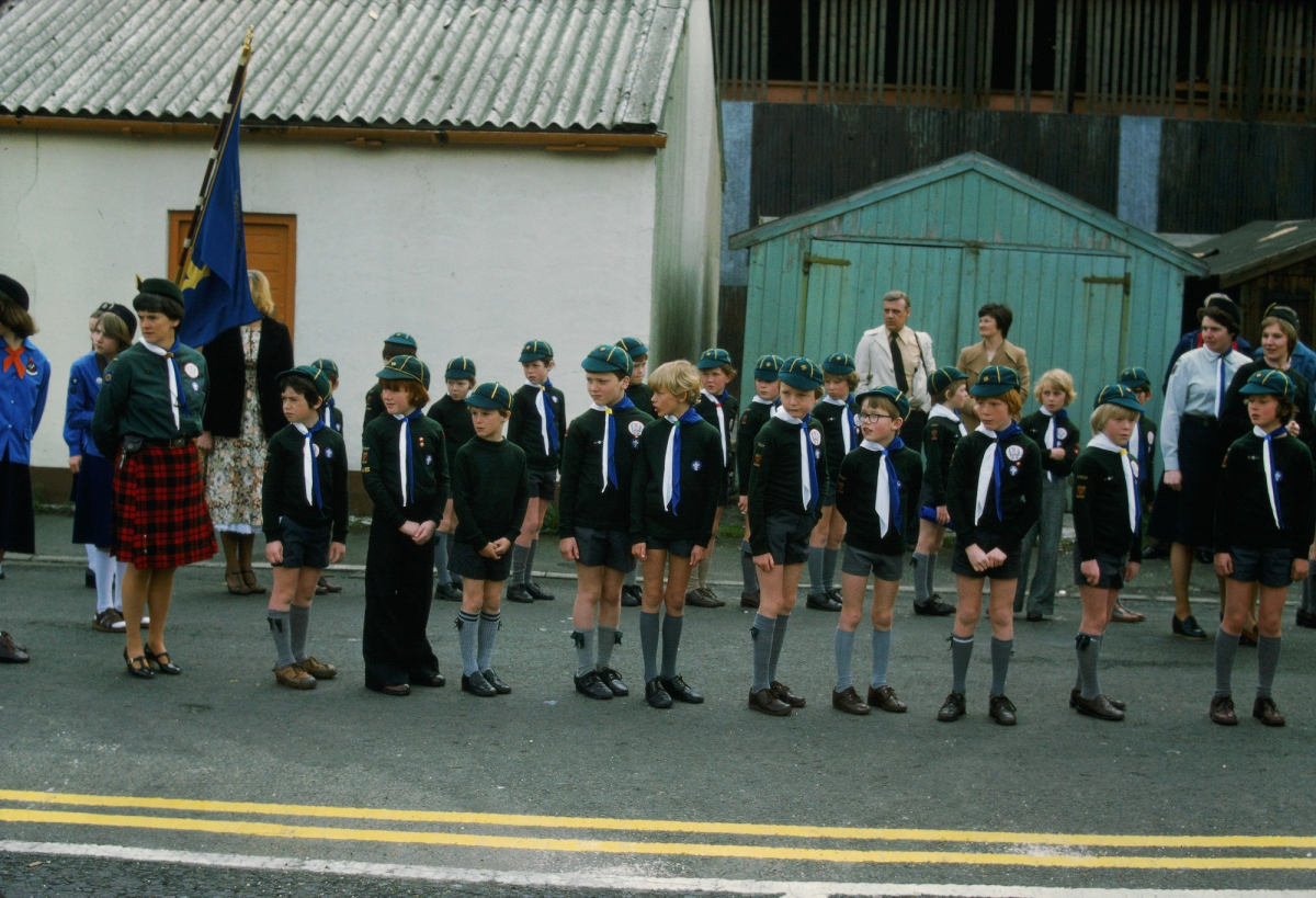 Whit walk - cub paradedonated by Tony Tickle via Facebook. The photographer was John Geoffrey Duckworth who was Chief Engineer for Ramsbottom Urban District Council.  Photo taken on slide in the 1960s
06-Religion-03-Churches Together-001-Whit Walks
Keywords: 0