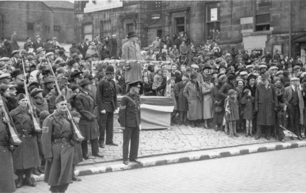 War Weapons Week  April 26th to May 3rd 1941 - Councillor W Holden at the saluting base- 1st Day
15 - War - 02 - World War 2
Keywords: Bury-Archive